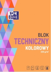Blok techniczny A4/10K 225G kolor (20szt) OXFORD