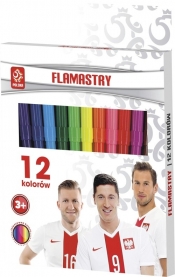 Flamastry 12 kolorów PZPN