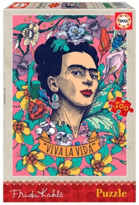 Puzzle 500 Viva La Vida, Frida Kahlo G3