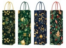 Torebka prezentowa butelka Boże Narodzenie platera