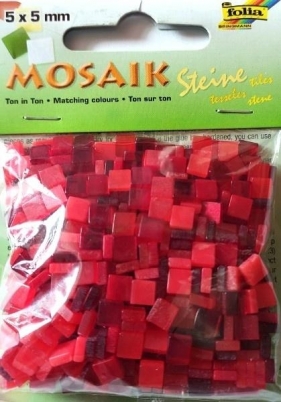 Mozaika kamyczki 5x5mm czerwona