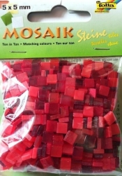 Mozaika kamyczki 5x5mm czerwona