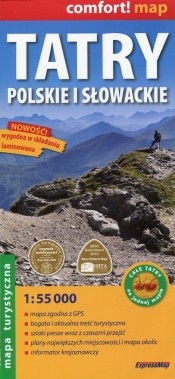 Tatry Polskie i Słowackie mapa turystyczna 1:55 000