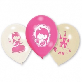 Balony lateksowe 22,8 cm Księżniczka, 6 sztuk (9900405)