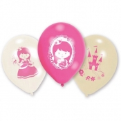 Balony lateksowe 22,8 cm Księżniczka, 6 sztuk (9900405)