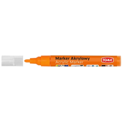Marker specjalistyczny Toma akrylowy-pomarańczowy, pomarańczowe 2,5 mm okrągła końcówka (TO-402)