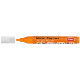 Marker specjalistyczny Toma akrylowy-pomarańczowy, pomarańczowe 2,5 mm okrągła końcówka (TO-402)