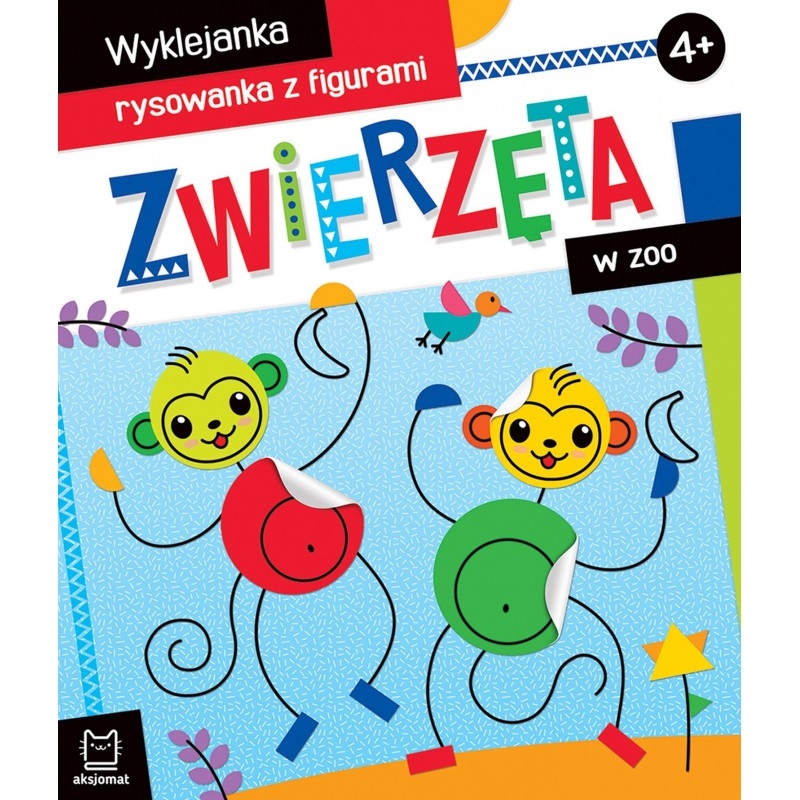 Zwierzęta w zoo. Wyklejanka, rysowanka z figurkami