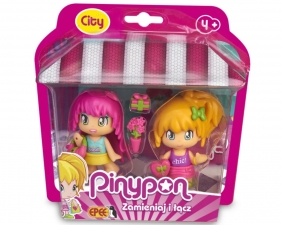 Pinypon City - „Na zakupach”, 2-pack laleczek 7 cm z akcesoriami (EP16610)