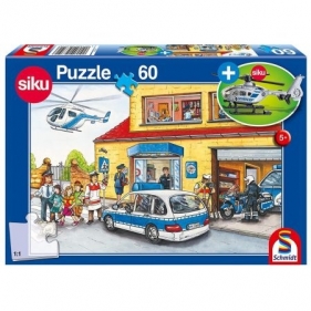 Puzzle 60: Policja + zabawka helikopter policyjny