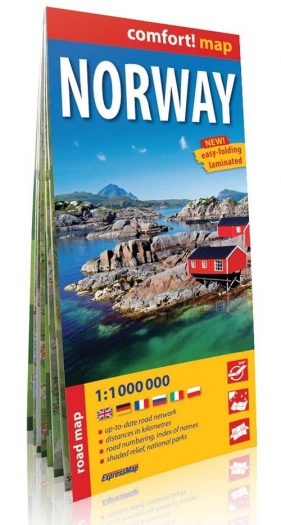 Norwegia mapa samochodowa 1:1000 000