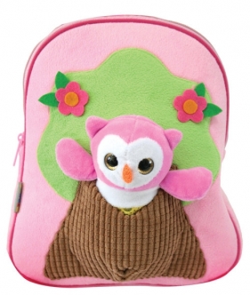 Mały plecak dziecięcy z pluszakiem pink