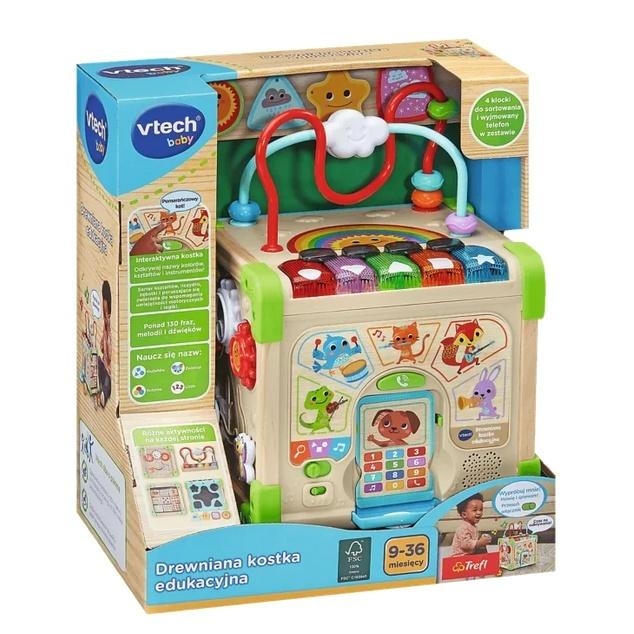Drewniana kostka Edukacyjna VTECH