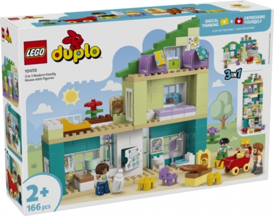 LEGO Duplo Nowoczesny dom rodzinny 3w1 z figurkami 10470