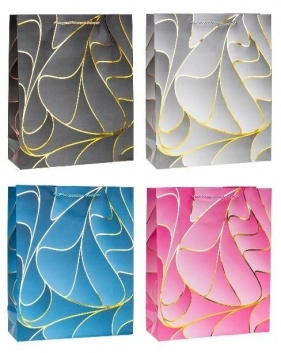 Torebka ozdobna 26x32x10cm hot-stamp mix ROZETTE