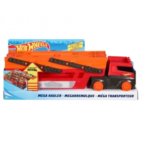 Hot Wheels: Mega Transporter z miejscem na 50 aut w skali 1:64 (GHR48)