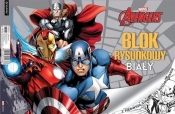 Blok rysunkowy biały A4 Avengers 20 kartek z pierwszą stroną do kolorowania 10 sztuk