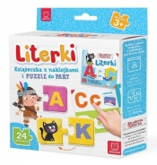 Literki Książeczka z naklejkami i puzzle do pary