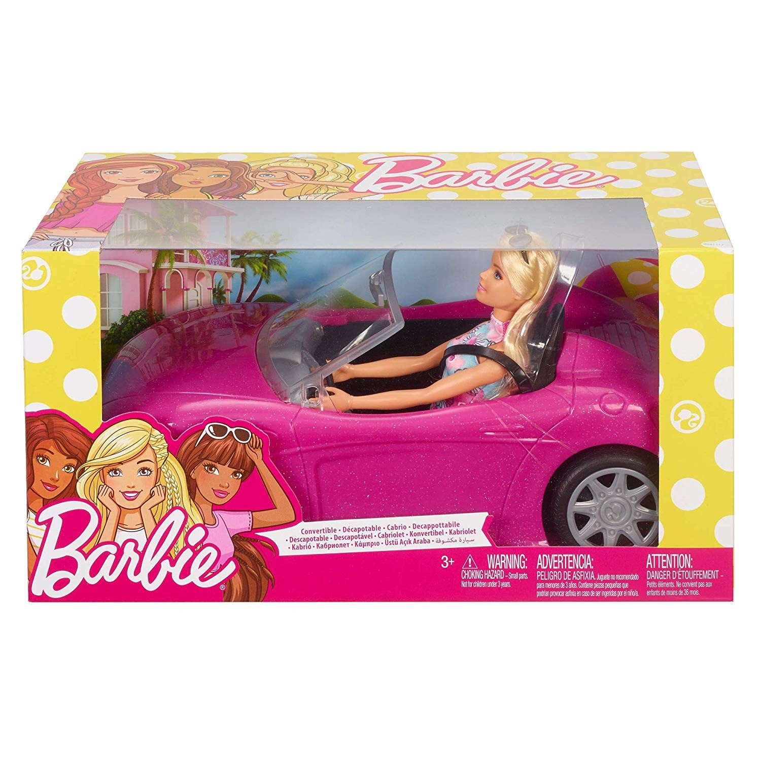 Barbie: Lalka i różowy kabriolet (FPR57)