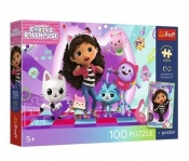 Puzzle 100 Koci Domek Gabi + plakat TREFL