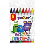 Kredki świecowe Fun&Joy - 8 kolorów