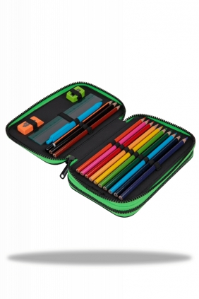 Coolpack, Piórnik podwójny z wyposażeniem Jumper 2 - Game Over Gradient Green (F066969)