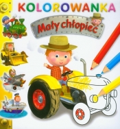 Mały chłopiec Traktor Kolorowanka
