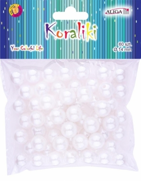 Koraliki plastikowe perłowe 14mm 60szt