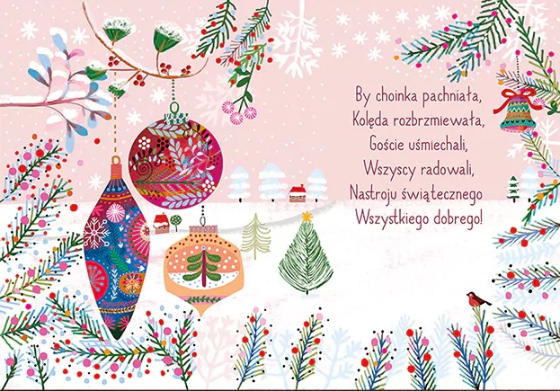 Karnet B6 - Boże Narodzenie - Bombki