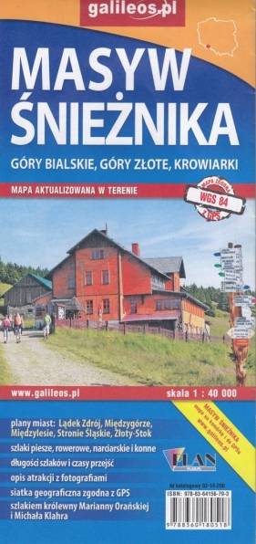 Masyw Śnieżnika Góry Bialskie Góry Złote Krowiarki, 1:40 000 - Opracowanie zbiorowe