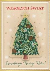 Karnet B6 z zawieszką choinka