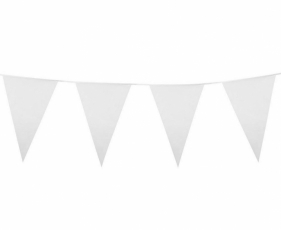 Girlanda flagi białe 10m