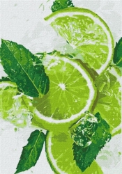 Malowanie po numerach - Limonkowy fresh 35x50