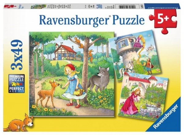 Puzzle 3x49 elementów - Baśnie Braci Grimm (080519)