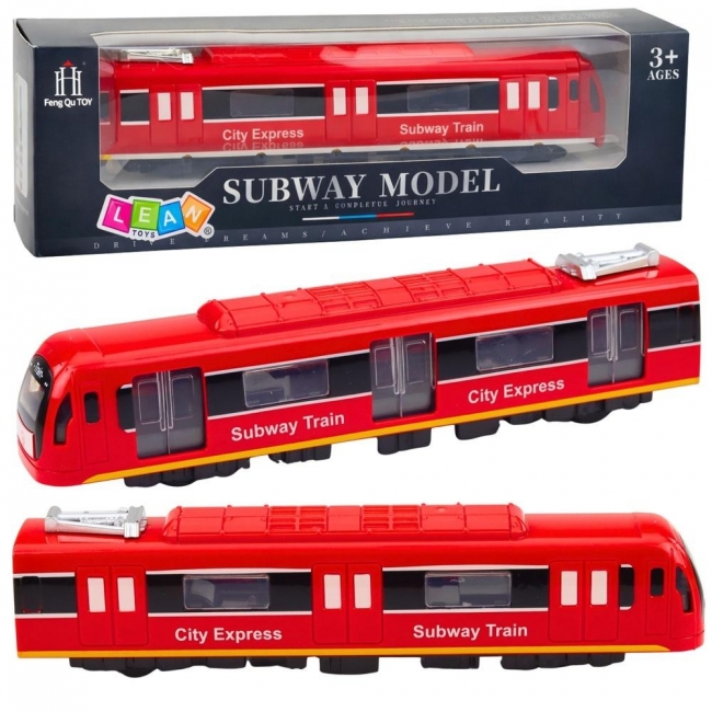 Pociąg City Express światło dźwięk czerowny