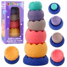 Piramidka sensoryczna edu miękkie jajka piłki cyfr