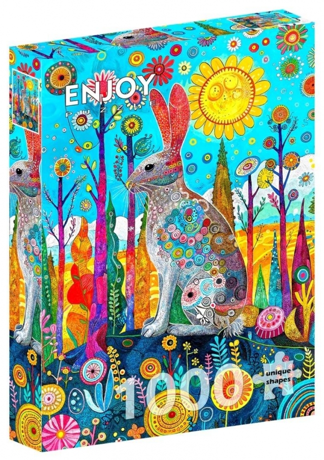 Puzzle 1000 Kolorowy zając