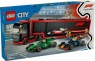  LEGO(R) CITY 60445 Ciężarówka z bolidami RB20 i AMR2