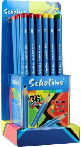 Ołówki zwykłe Scholine trójkątny opakow.36 szt.