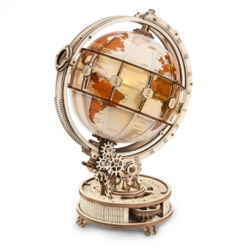 Puzzle drewniane Model 3D Świecący globus