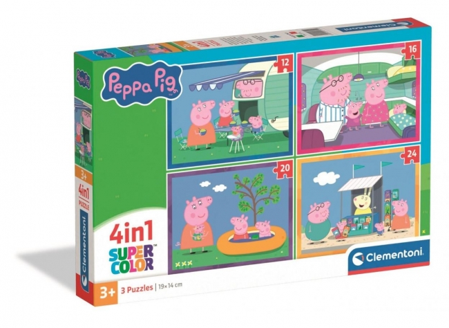Puzzle 4w1 Peppa Pig