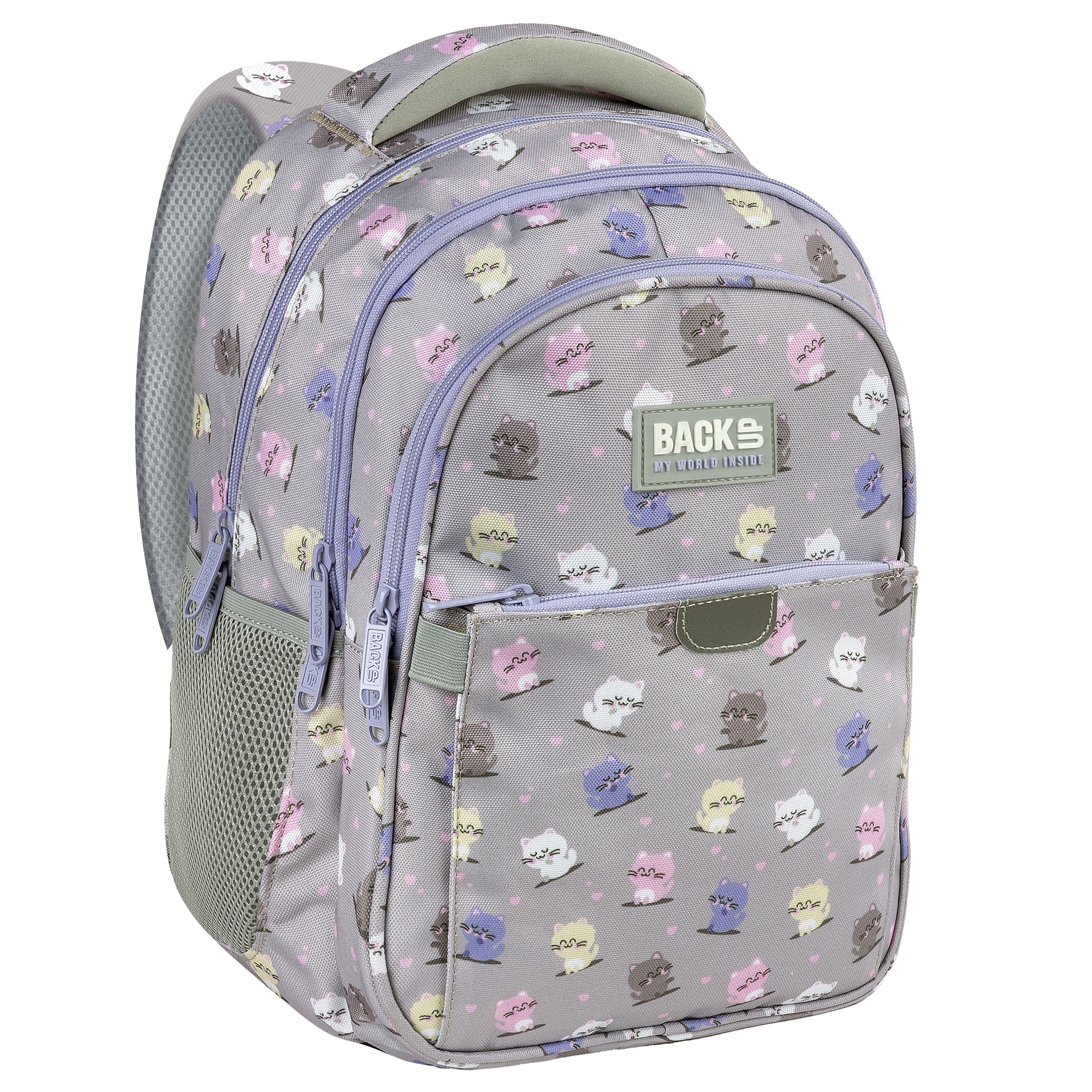 Plecak BackUp 8 P02 - Kotki Kawaii