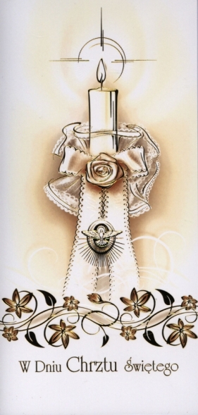 Karnet Chrzest złocony BB0113