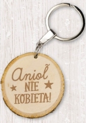 Brelok Ekoart "Anioł nie kobieta!"