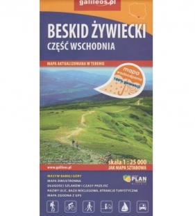 Beskid Żywiecki cz. wschodnia, 1:25 000 - mapa turystyczna (02-20-379) - Praca zbiorowa