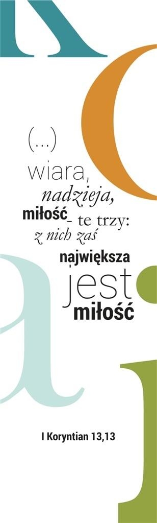 Zakładka Duża - Wiara, nadzieja, miłość