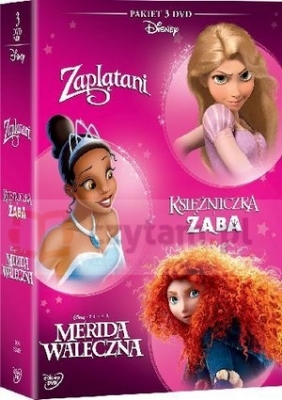 Disney Księżniczka. Pakiet (3 DVD) (Zaplątani, Merida Waleczna, Księżniczka i Żaba)