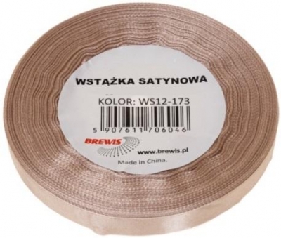 Wstążka satynowa migdałowa 12mm x 32m