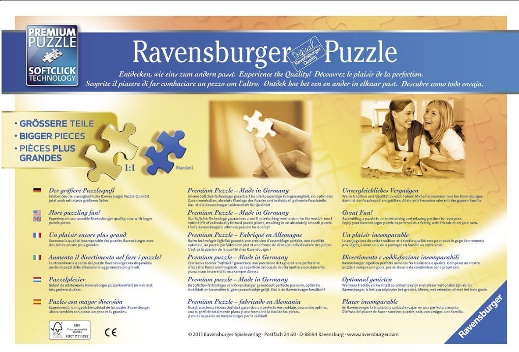 Ravensburger, Puzzle 500: Plaża w Ahlbecku (13652) (z ułatwieniem dla  seniorów), Ravensburger