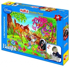 Puzzle dwustronne 2w1 bambi + mazaki